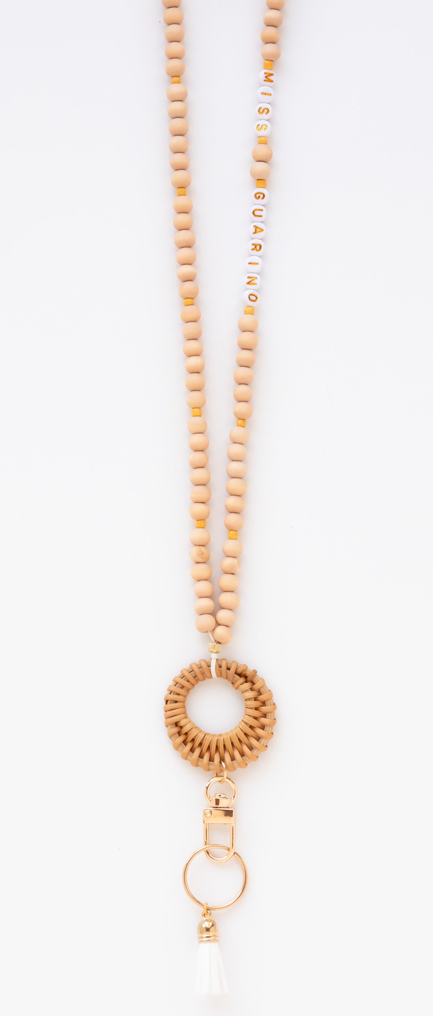 Miss. Guarino's Beaded Rattan Lanyard