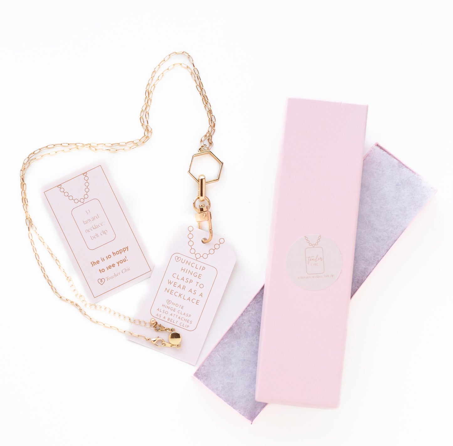 Hexagon Lanyard Necklace
