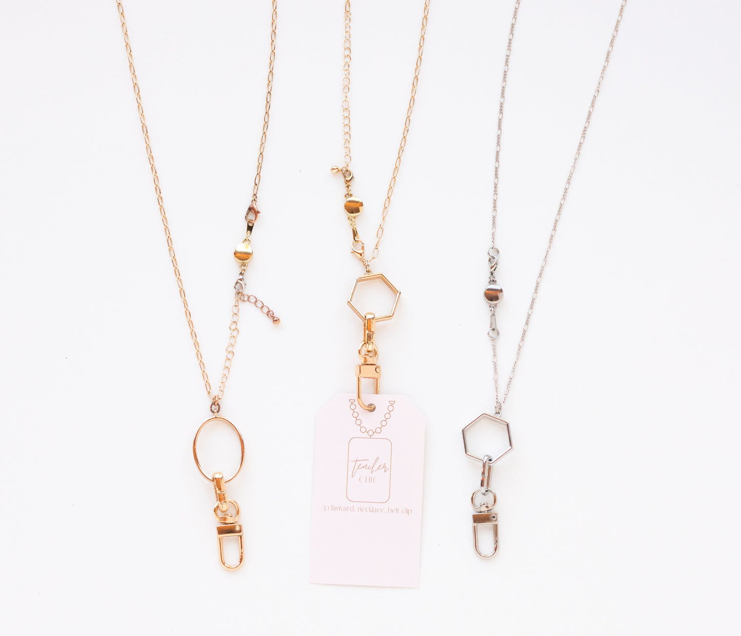 Gold Teardrop Lanyard Necklace