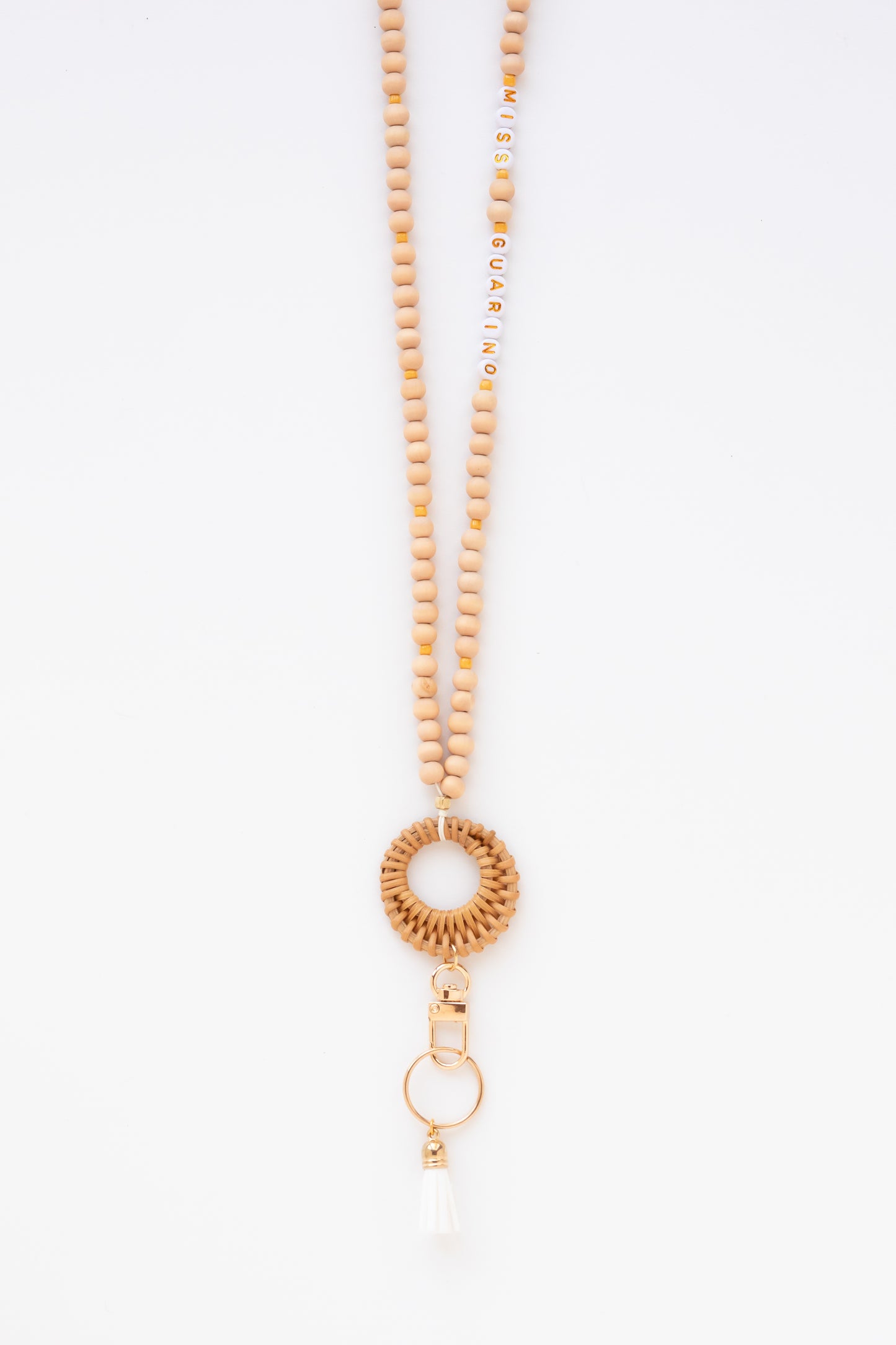 Miss. Guarino's Beaded Rattan Lanyard